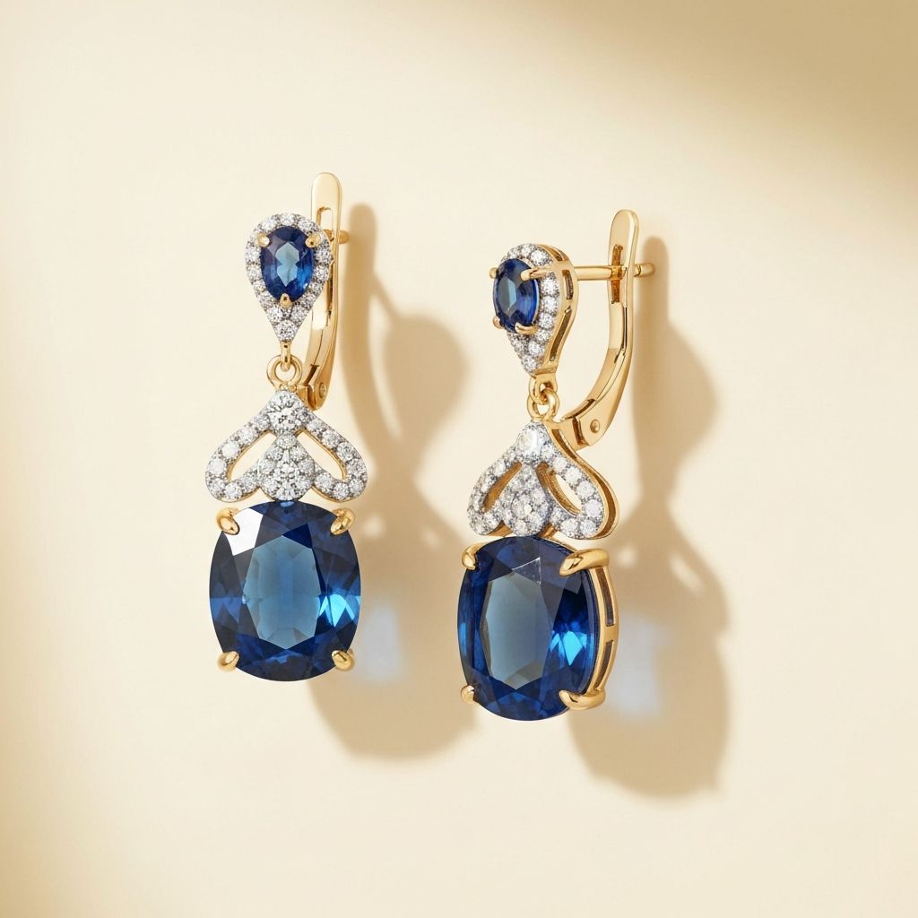 Safir Zarafeti Küpeler